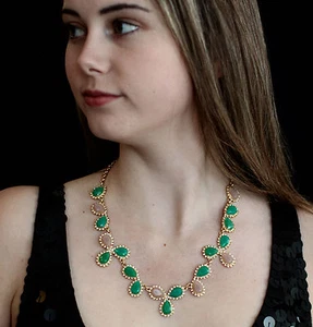 NWT Kate Spade Blush Balloon Bouquet collar Necklace pink green - Picture 1 of 10