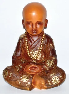 MEDITATING MONK STATUE - 8.5" - Picture 1 of 1