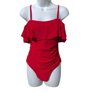 Women’s Red One Piece Swimsuit, M - Picture 1 of 5