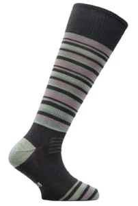 JR KIDS EUROSOCK SKI SUPERLITE OTC SOCKS (CHARCOAL/ROSE) XS 1-3 - Picture 1 of 2