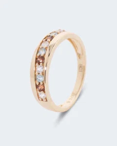 Schmuck Ring Gelbgold 375 Zirkon 0,55ct RW17 X72 - Bild 1 von 2