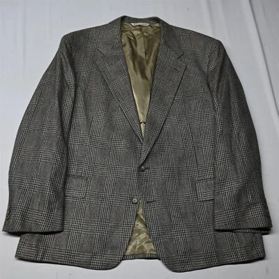 Blazer Abrigo Deportivo Chaqueta De Colección Stafford 50R Marrón Glenn Check Hecho en EE. UU. Para Hombres Foto 1 de 4