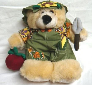 12" Plush GARDENING GRANDPA TEDDY BEAR - Too Cute - Great Details - Picture 1 of 10