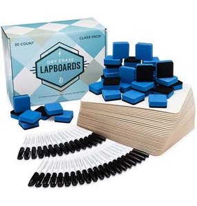 Dry Erase Lapboards Student Pack of 30 | 9 x 12 inch Double Sided White Board... - Picture 1 of 9