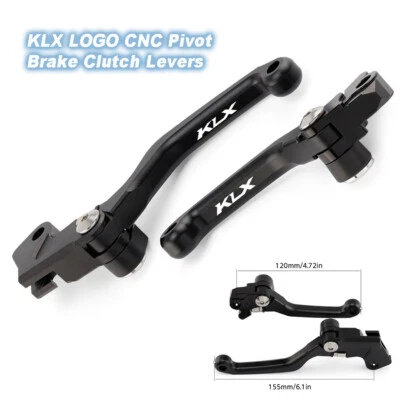 Palancas de embrague de freno pivote CNC LOGOTIPO KLX para KAWASAKI KLX250R KLX300R KLX650R 1997 Foto 1 de 4