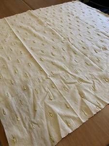 Tela de lona de algodón pesado 4 pies 3" de largo y 54" de ancho caqui con bordado amarillo - Imagen 1 de 5