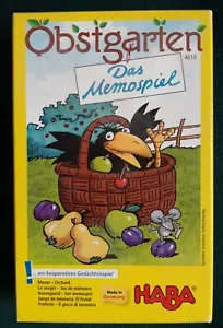 Haba Obstgarten Das Memo Lernspiel Nr.4610 *** Top Zustand *** 100% Komplett - Bild 1 von 4