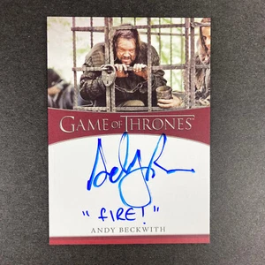 HBO Juego de Tronos Andy Beckwith como Rorge, en tarjeta autógrafa - Imagen 1 de 2