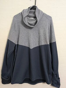 Nike Running Activewear Pullover Herren L Sphere Grau Blau Wasserfallausschnitt Langarm - Bild 1 von 11