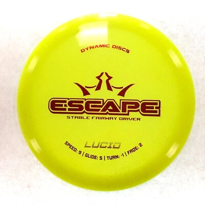 DISC GOLF DYNAMIC DISCS LUCID ESCAPE FAIRWAY DRIVER 174/176g MF GREEN/YELLOW - Image 1 of 2