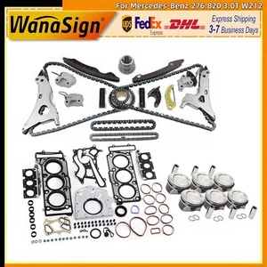Juego de juntas de culata Juego de pistones Juego de cadena de distribución para Mercedes-Benz 276.820 3.0T W212 - Imagen 1 de 11