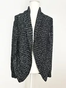 A New Day Women's Open Cardigan Sweater Size XS Black White Long Sleeves - Picture 1 of 11