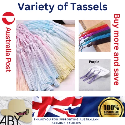 10x Fringe Tassel gradient colour DIY Craft Bookmark Sewing Decor Trim Pendant - image 1 of 4