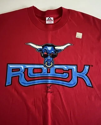 Camisa De Colección The Rock WWF Roja Brahma Bull Dwayne WWE Y2K Alstyle 1999 Deadstock Foto 1 de 4