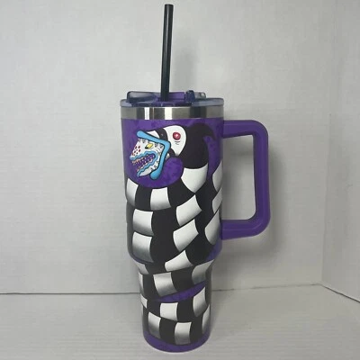Beetlejuice Sandworm Snake 40 oz Stanley copo copo copo com espírito de palha Halloween - Imagem 1 de 4