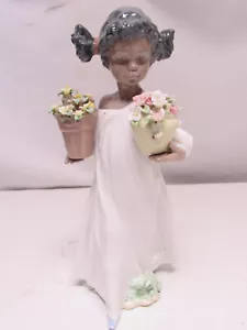 LLADRO 6757 First Flowers Black Legacy Collection! Retired! Mint! - Picture 1 of 10