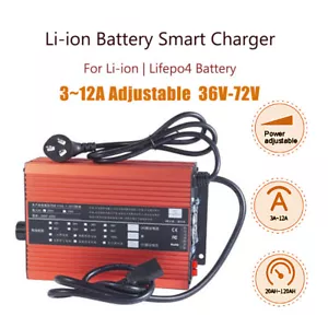 Einstellbares Batterieladegerät 48V 60V 72V 3A-12A für Li-ion/Lifepo4 Batterie - Bild 1 von 23