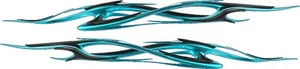 TEAL Auto Flames Vinyl Boat Car Truck Trailer Graphics Decals Stickers 50" SET - Bild 1 von 1