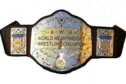 AWA World Heavyweight Wrestling Title Championship Belt Adult Size 2MM Thickness Cover