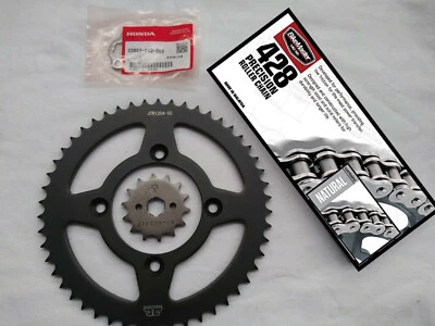 HONDA XR100R  JT BRAND SPROCKET 14/50 W/ OE FRONT RETAINER &  Bike master CHAIN - Image 1 of 4