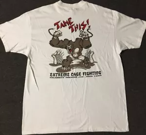 Vtg 90s Extreme Cage Fighting Take This Shirt XL Gorilla MMA Funny Joke Grunge - Picture 1 of 7