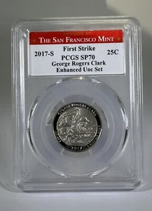 2017-s 25C First Strike George Roger’s Clark PCGS SP70 Enhanced Unc Set - Picture 1 of 2