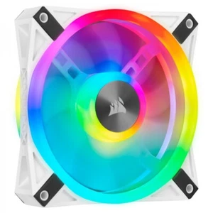 Corsair Icue QL120 Blanc Avec Adressable RGB Pwm Ventilateurs -120mm - Photo 1/5
