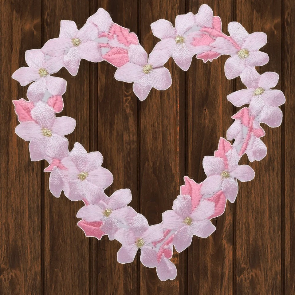 Heart of Flowers Embroidered Patch — Iron On - Image 1 of 1