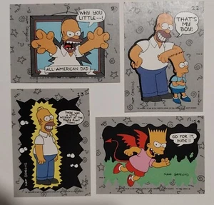 1990 Topps Simpsons Sticker Card #9, 13, 14, And 22 Simpson - Picture 1 of 6