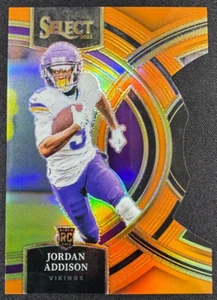 2023 Select Jordan Addison Premier Level RC #194 Orange Die-Cut /399 Vikings - Picture 1 of 2