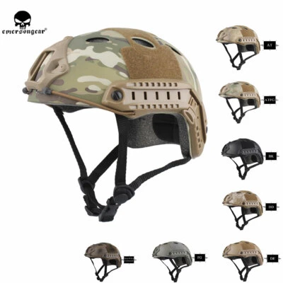 Emerson Tactical Fast Helmet PJ Bump Jump Helmet Bike Headwear +Side Rail Shroud - image 1 of 4