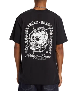 CAMISETA DC SHOES HOMBRE.NUEVA TOP MANGA CORTA ALGODÓN NEGRO ESTAMPADO TRASERO RETORCIDO W24 - Imagen 1 de 7