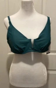 Anne Cole Bikini Top Split Underwire Removable Pads Approx 40DD XXL Orig $34 - Picture 1 of 5