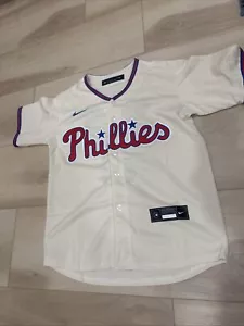 NEW Nike Youth Medium Bryce Harper Philadelphia Phillies Cream Jersey Boys 2023 - Picture 1 of 7
