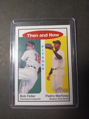 2001 Topps Heritage Then and Now Bob Feller, Pedro Martinez #TH8 - Image 1 of 2