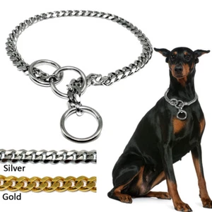 Collar de entrenamiento de cadena metálica para perro P-choke/check resistente mediano grande perro - Imagen 1 de 16