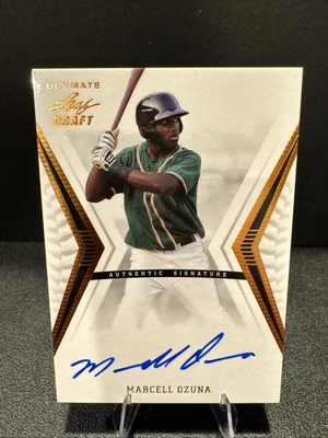2012 Leaf Ultimate Draft Marcell Ozuna #BA-MO2 Auto - Image 1 of 3