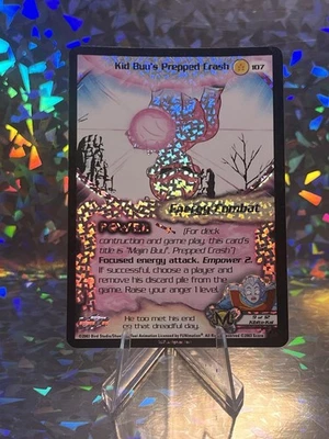 DBZ Dragon Ball Z FOIL Kid Buu's Prepped Crash 107 CCG Unlimited Kid Buu Saga - Image 1 of 3