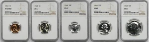 1964 5pc U.S. Proof Set Graded and Certified PF 67 by NGC - Picture 1 of 2