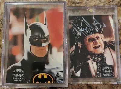 1992 Topps StadiumClub BATMAN RETURNS Set + Danny DeVito PENGUIN Auto Card RARE! - Image 1 of 4