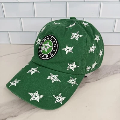 Шляпа кепка Dallas Stars ремень сзади женская один размер зеленая хоккейная НХЛ с вышивкой - Изображение 1 из 4