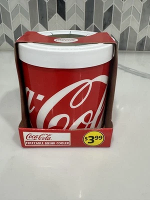 Coca-Cola Coke Freezable Drink Cooler Koozie Can Holder Red Logo Reusable - Image 1 of 4