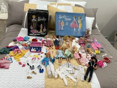 Large Vintage Barbie Lot, 1960 70’s 150+ Pieces + Patterns + 2 Cases Coat Wigs++ - Image 1 of 4