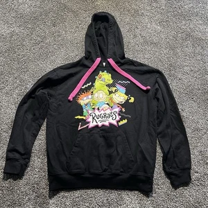 Nickelodeon Rugrats Hooded Graphic Sweatshirt Youth Size L(11-13) Black 90's Y2K - Picture 1 of 5