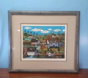 Arte litográfico de Jane Wooster Scott "Doc's Day Off" firmado a mano imagen de ciudad tranquila - Imagen 1 de 13