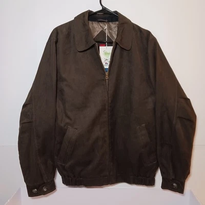 Cutter & Buck Mens Micro Suede City Bombee Jacket Sz S Brown MCO09185 - Image 1 of 4