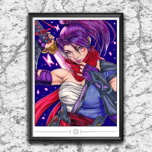 "PREMIUM COLLECTION" Marvel Rivals Psylocke B ART PRINT - Picture 1 of 7