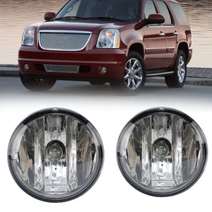 For GMC Yukon 2007-2012 2013 2014 Clear Lens Pair Bumper Fog Light Driving Lamp - Picture 1 of 20