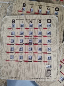 Professional Auto -Magic Vintage Bingo Cards with Red Shutter Slide Lot of 25 - Picture 1 of 6