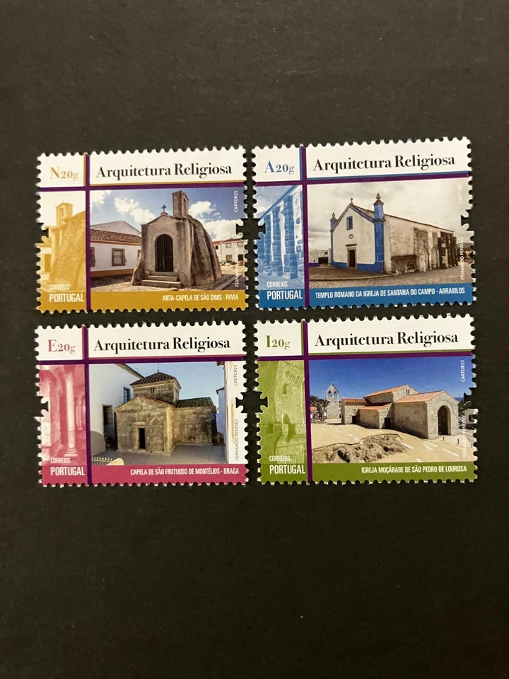 Portugal 2025 - Religious Architecture stamps set MNH - Image 1 of 1